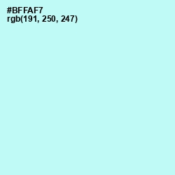 #BFFAF7 - Charlotte Color Image