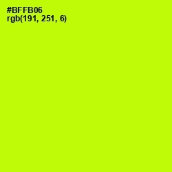 #BFFB06 - Lime Color Image