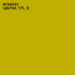 #C0AF03 - Buddha Gold Color Image