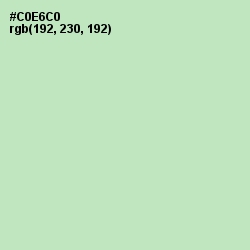#C0E6C0 - Tea Green Color Image