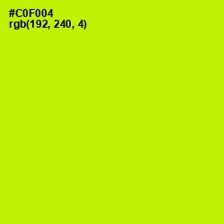 #C0F004 - Electric Lime Color Image