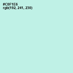 #C0F1E6 - Mint Tulip Color Image