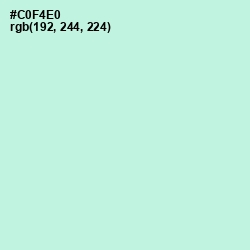 #C0F4E0 - Mint Tulip Color Image