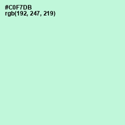 #C0F7DB - Blue Romance Color Image