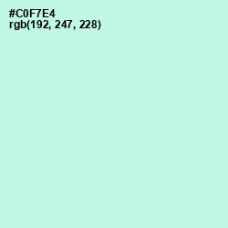 #C0F7E4 - Mint Tulip Color Image