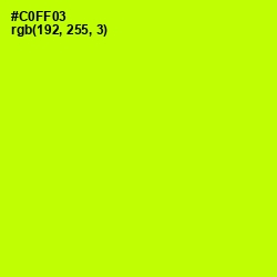 #C0FF03 - Electric Lime Color Image