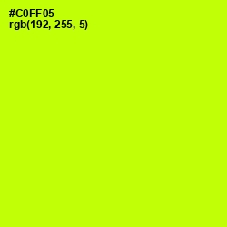 #C0FF05 - Electric Lime Color Image