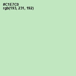 #C1E7C0 - Tea Green Color Image