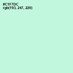 #C1F7DC - Blue Romance Color Image