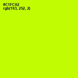 #C1FC02 - Electric Lime Color Image