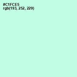 #C1FCE5 - Aero Blue Color Image