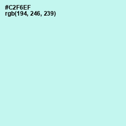 #C2F6EF - Mint Tulip Color Image