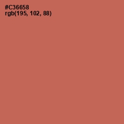 #C36658 - Red Damask Color Image