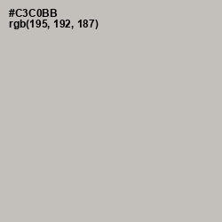 #C3C0BB - Gray Nickel Color Image