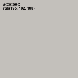 #C3C0BC - Gray Nickel Color Image