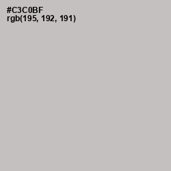 #C3C0BF - Gray Nickel Color Image