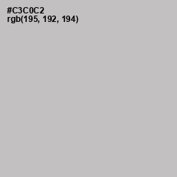 #C3C0C2 - Silver Color Image