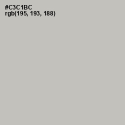 #C3C1BC - Gray Nickel Color Image