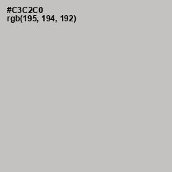 #C3C2C0 - Silver Color Image
