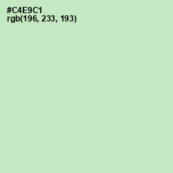 #C4E9C1 - Tea Green Color Image