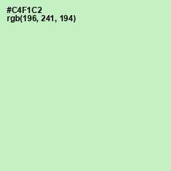 #C4F1C2 - Tea Green Color Image