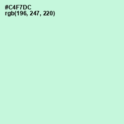 #C4F7DC - Blue Romance Color Image