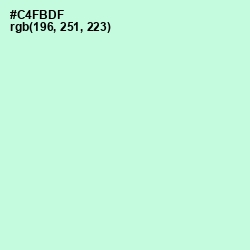 #C4FBDF - Blue Romance Color Image