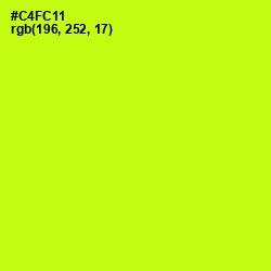 #C4FC11 - Electric Lime Color Image