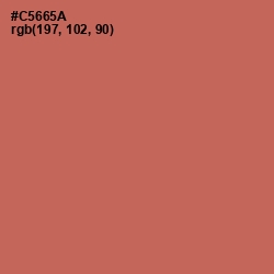 #C5665A - Red Damask Color Image