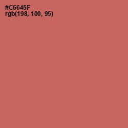#C6645F - Red Damask Color Image