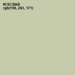 #C6CBAB - Thistle Green Color Image