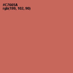 #C7665A - Red Damask Color Image