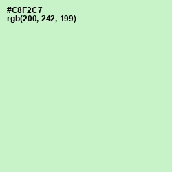 #C8F2C7 - Tea Green Color Image