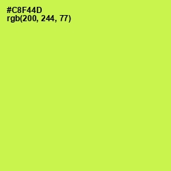 #C8F44D - Wattle Color Image