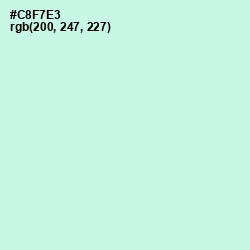 #C8F7E3 - Aero Blue Color Image