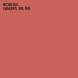 #C9635C - Red Damask Color Image