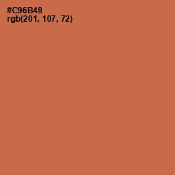 #C96B48 - Red Damask Color Image