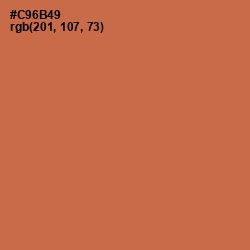 #C96B49 - Red Damask Color Image