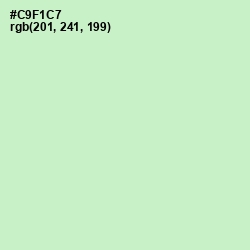 #C9F1C7 - Tea Green Color Image