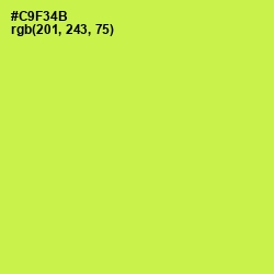 #C9F34B - Wattle Color Image