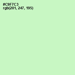 #C9F7C3 - Tea Green Color Image