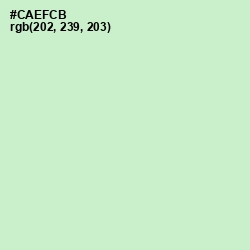 #CAEFCB - Tea Green Color Image