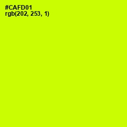 #CAFD01 - Electric Lime Color Image