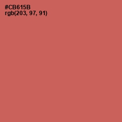 #CB615B - Red Damask Color Image