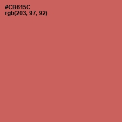 #CB615C - Red Damask Color Image