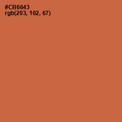 #CB6643 - Red Damask Color Image