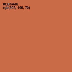 #CB6A46 - Red Damask Color Image