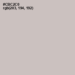 #CBC2C0 - Silver Color Image