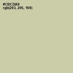 #CBCDA9 - Thistle Green Color Image