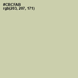 #CBCFAB - Thistle Green Color Image